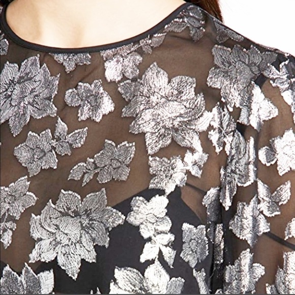 𝅺BNWT Club Monaco Crewneck Jacquard Top - Picture 15 of 17